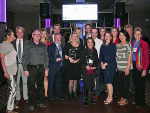 The IAP2 Core Values Awards winners celebrate during the North American Conference in Montreal. (Photo courtesy of IAP2 Canada)